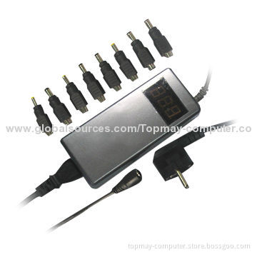 AC/DC Adapter with LCD Display and 15 to 24V Output Voltage, Suitable for Laptop